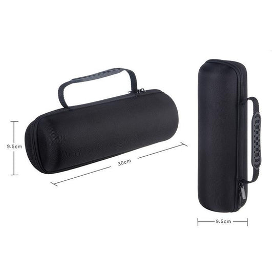 Portable Zipper Case For Jbl Charge 3 Speaker - Black Leather-1915196497486548994