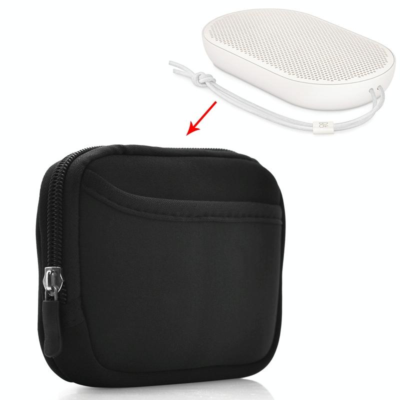 2-Pack Soft Nylon Protective Bags For B & O Beoplay P2 Portable Bluetooth Speaker-1915198048384978944