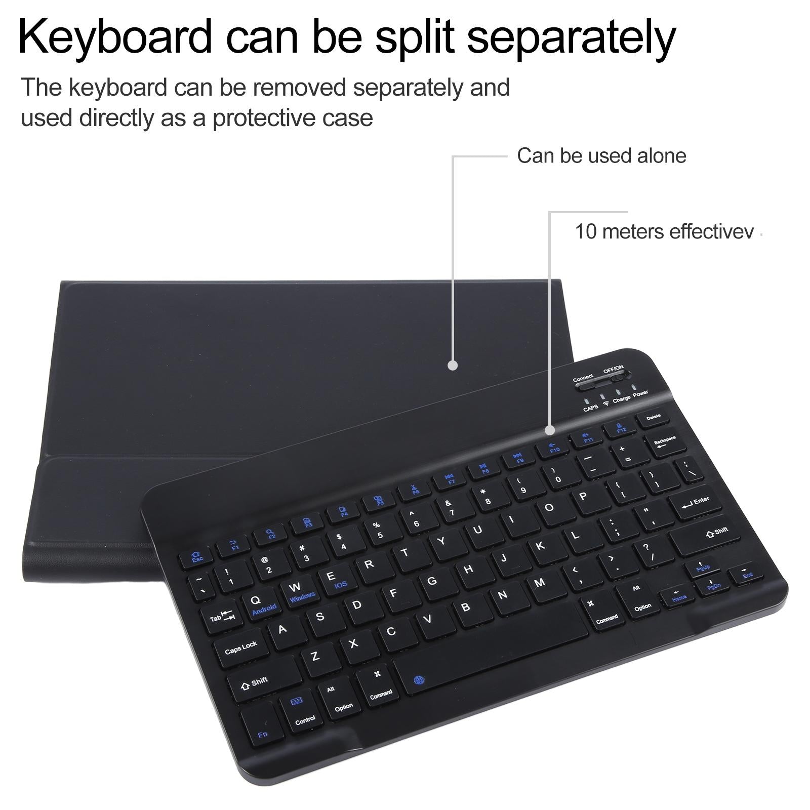 Smart Bluetooth Keyboard & Leather Tablet Case For Ipad Pro 9.7 / Air 2 - Black-1915196794288082951