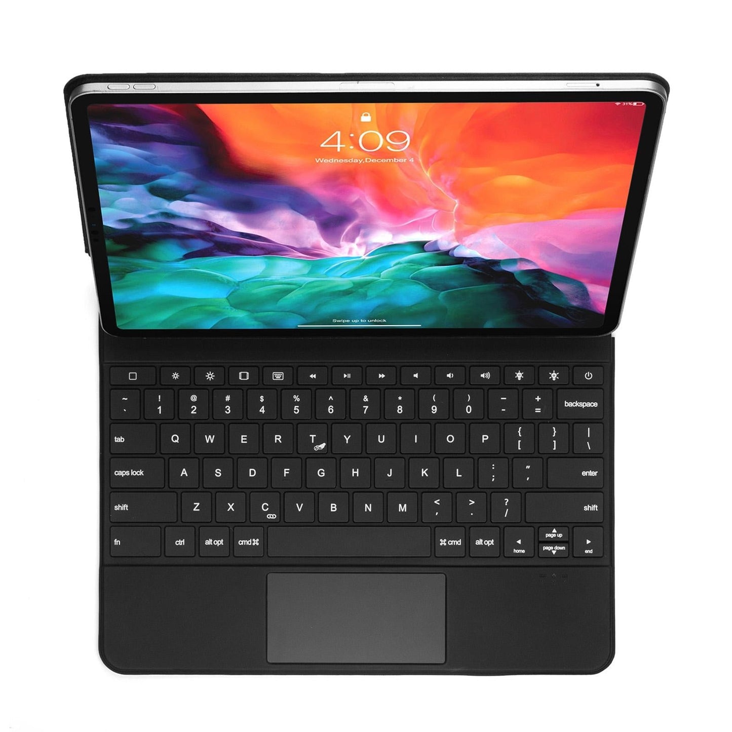 Ultra-Thin Detachable Bluetooth Keyboard Tablet Case For Ipad Pro 12.9 With Touchpad & Backlight - Black-1915196781315100676