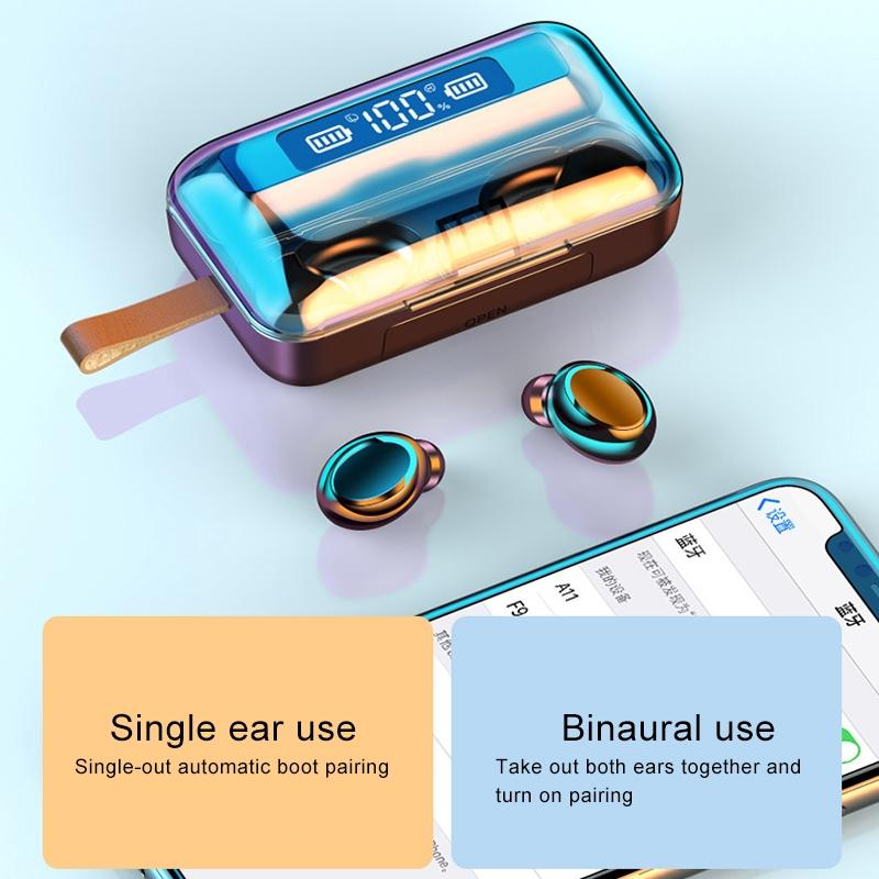 Jerry Solution Touch Bluetooth Earphones With Magnetic Charging Box - F9-5C-1915196701090648066