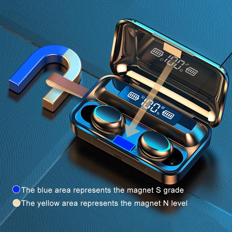 Jerry Solution Touch Bluetooth Earphones With Magnetic Charging Box - F9-5C-1915196701090648072