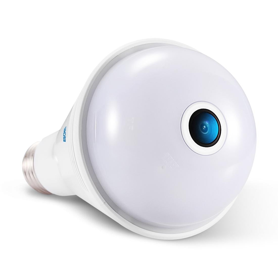 360 Degree Panoramic Bluetooth Speaker Bulb With 2Mp Hd 1080P Ip Camera And Wifi Motion Detection - White-1915196629540016128