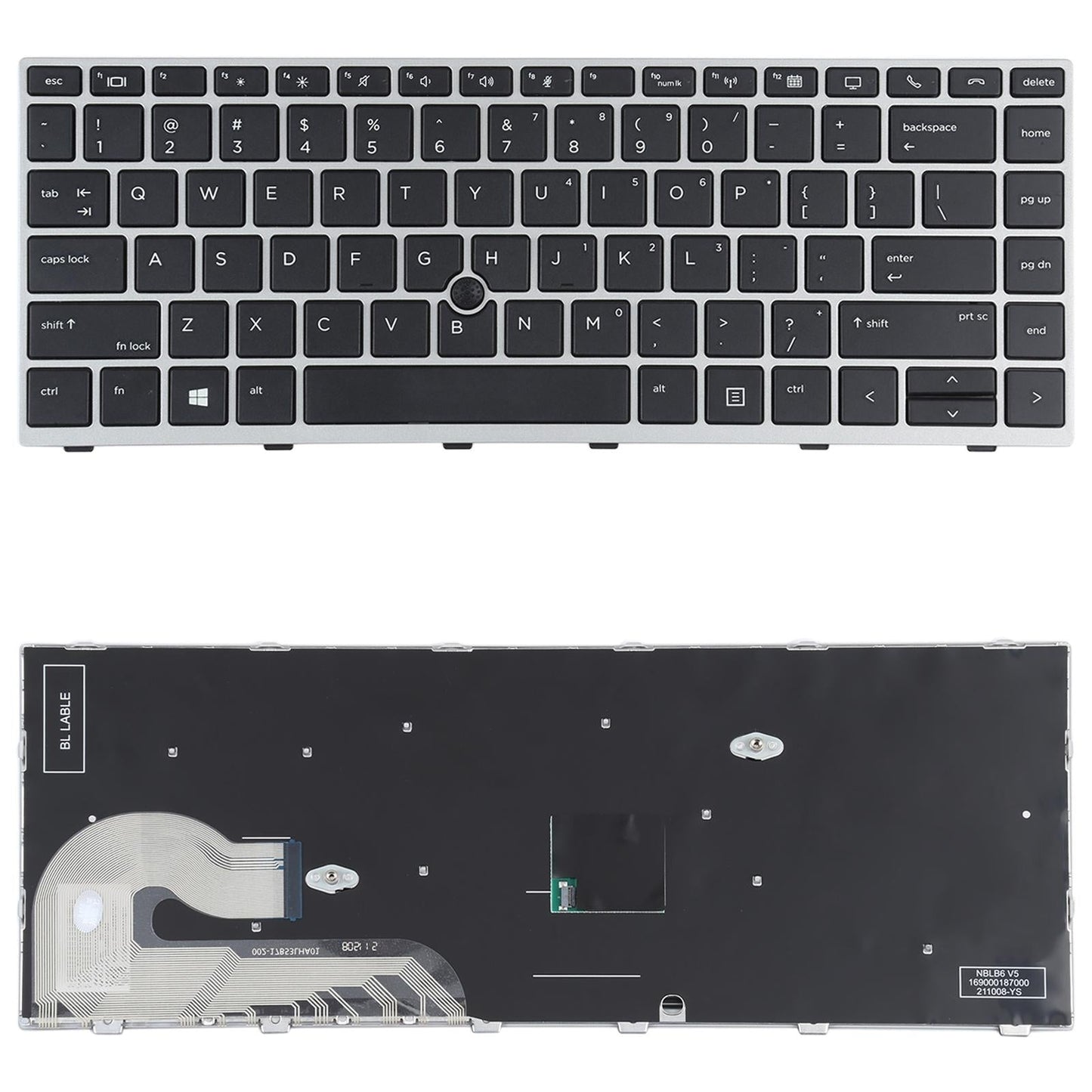 Silver Keyboard With Pointing Stick For Hp Elitebook G5 Series-1915196598363754501