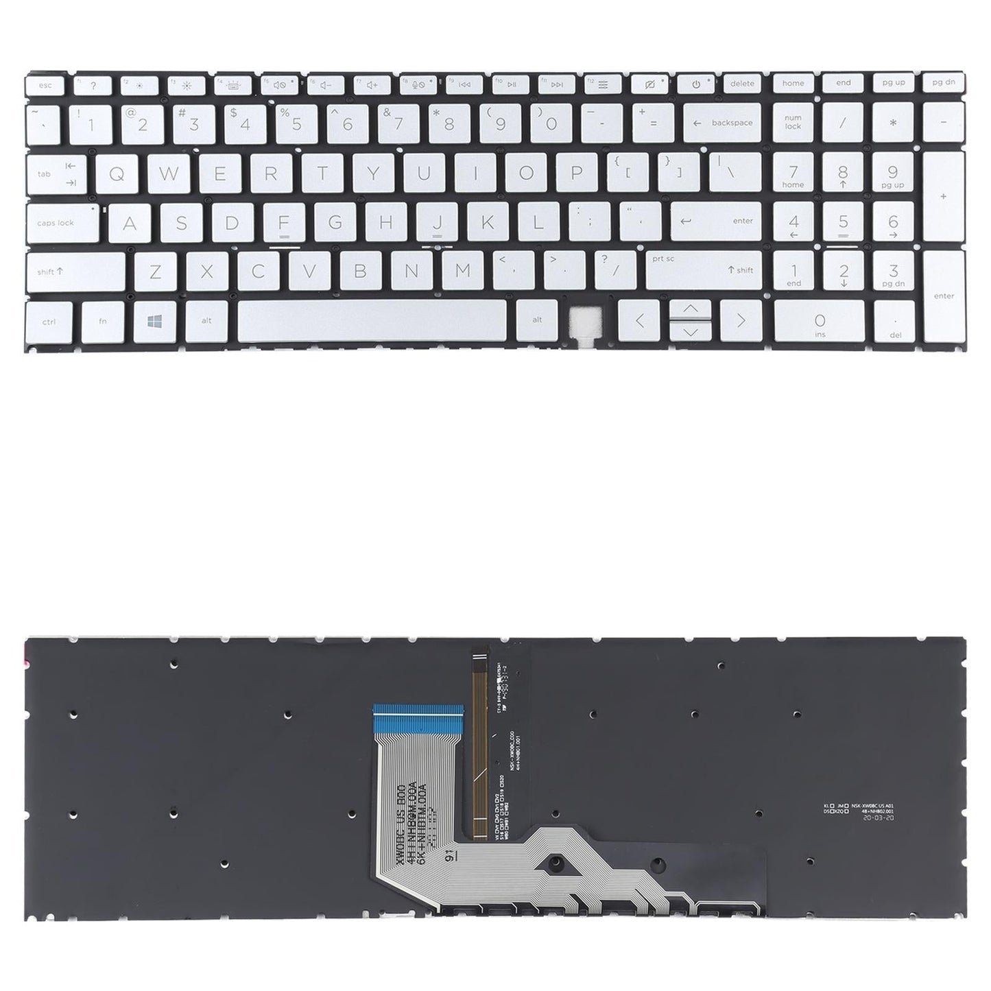 Hp Envy X360 15-Ed Keyboard With Rgb Backlight - Silver-1915196599525576709