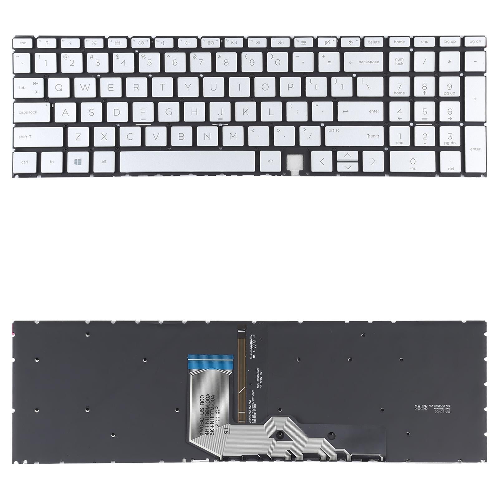 Hp Envy X360 15-Ed Keyboard With Rgb Backlight - Silver-1915196599525576709