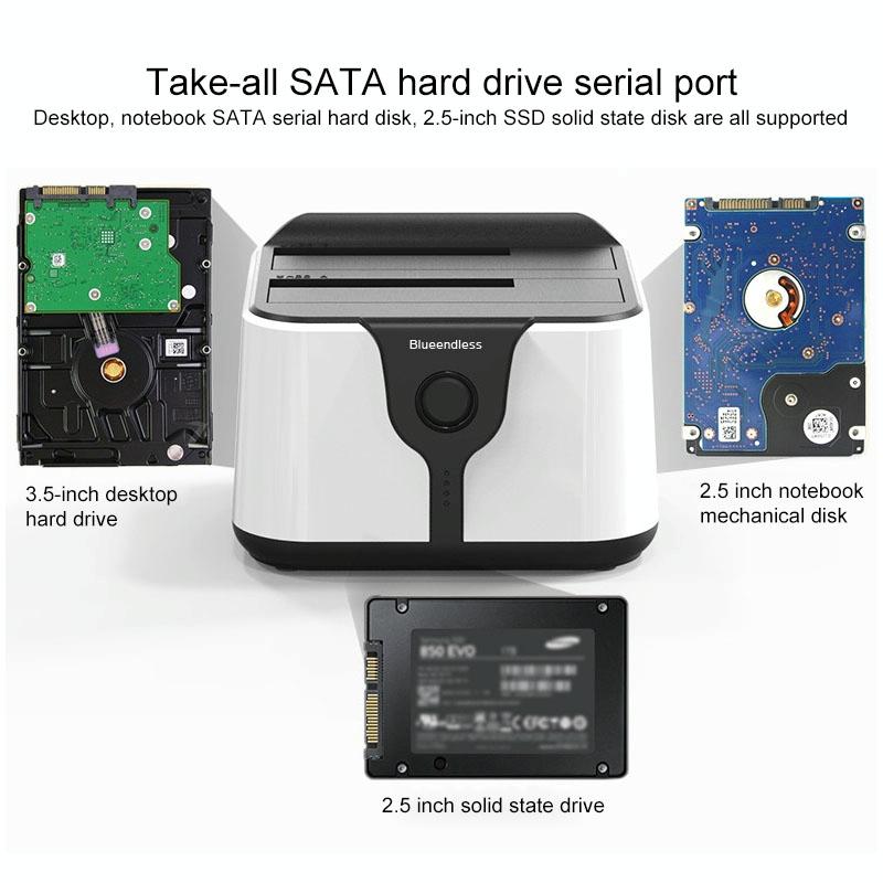 Usb 3.0 Sata Hard Drive Dock - Dual Bay-1915196616990658562