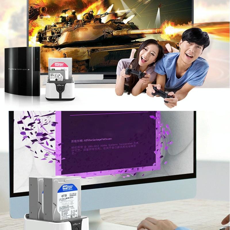 Usb 3.0 Sata Hard Drive Dock - Dual Bay-1915196616990658566