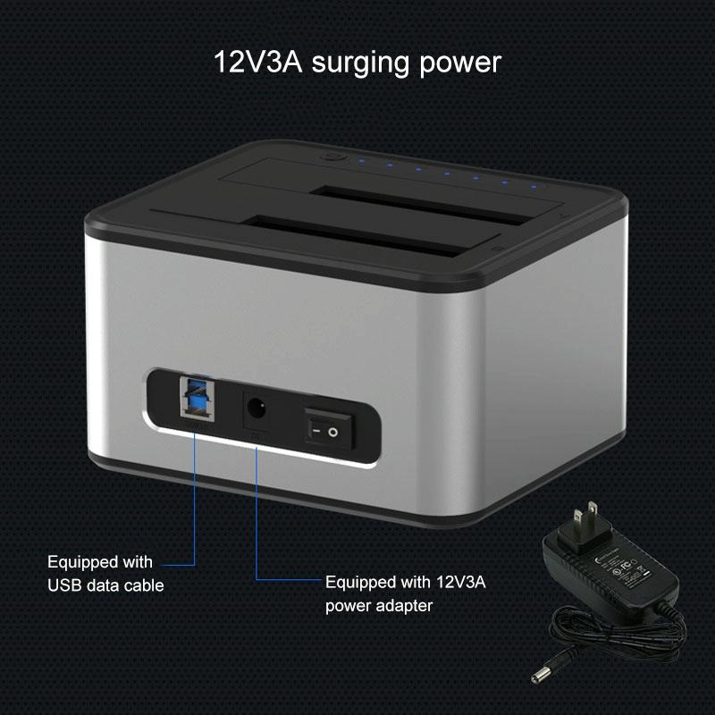 2-Bay Usb 3.0 Sata Hard Drive Dock-1915196618383167494