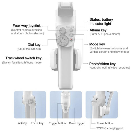 Vimble 3 Handheld Stabilizer - Three-Axis Gimbal With Anti-Shake Technology-1915197516643700738