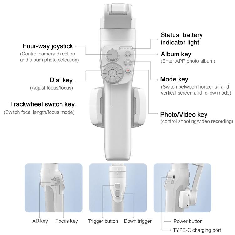 Vimble 3 Se Handheld Stabilizer - Three-Axis Gimbal With Anti-Shake Technology-1915197237944782850