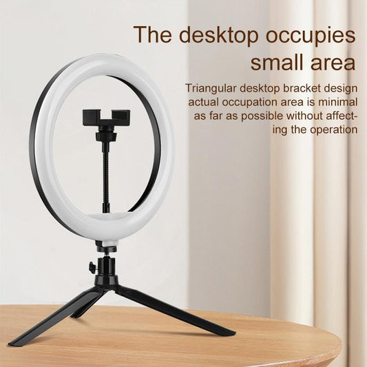 Adjustable 10 Led Fill Light Tripod With Phone Clamp-1915198380859068417