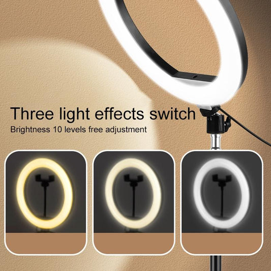 Adjustable 10 Led Fill Light Tripod With Phone Clamp-1915198380859068418