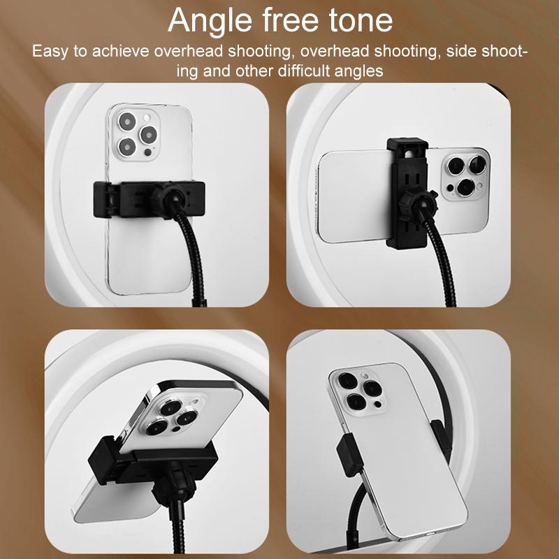 Adjustable 10 Led Fill Light Tripod With Phone Clamp-1915198380859068420