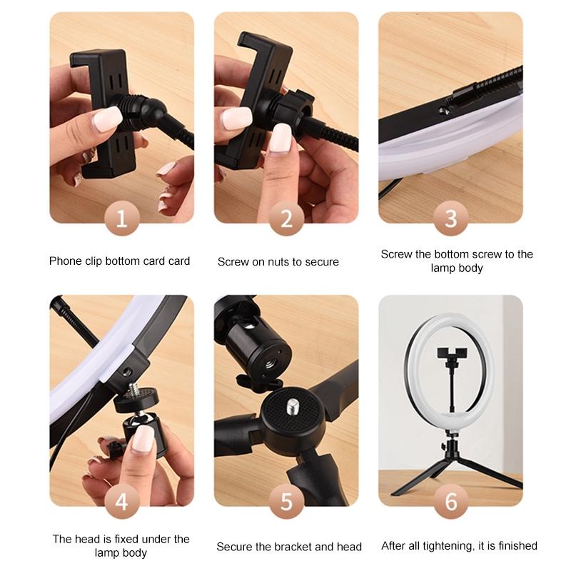 Adjustable 10 Led Fill Light Tripod With Phone Clamp-1915198380859068422