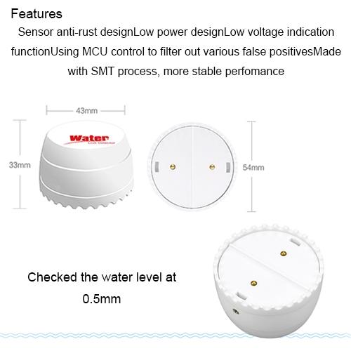 Water Leak Detector With Dual Sensors - White-1915196624582348805