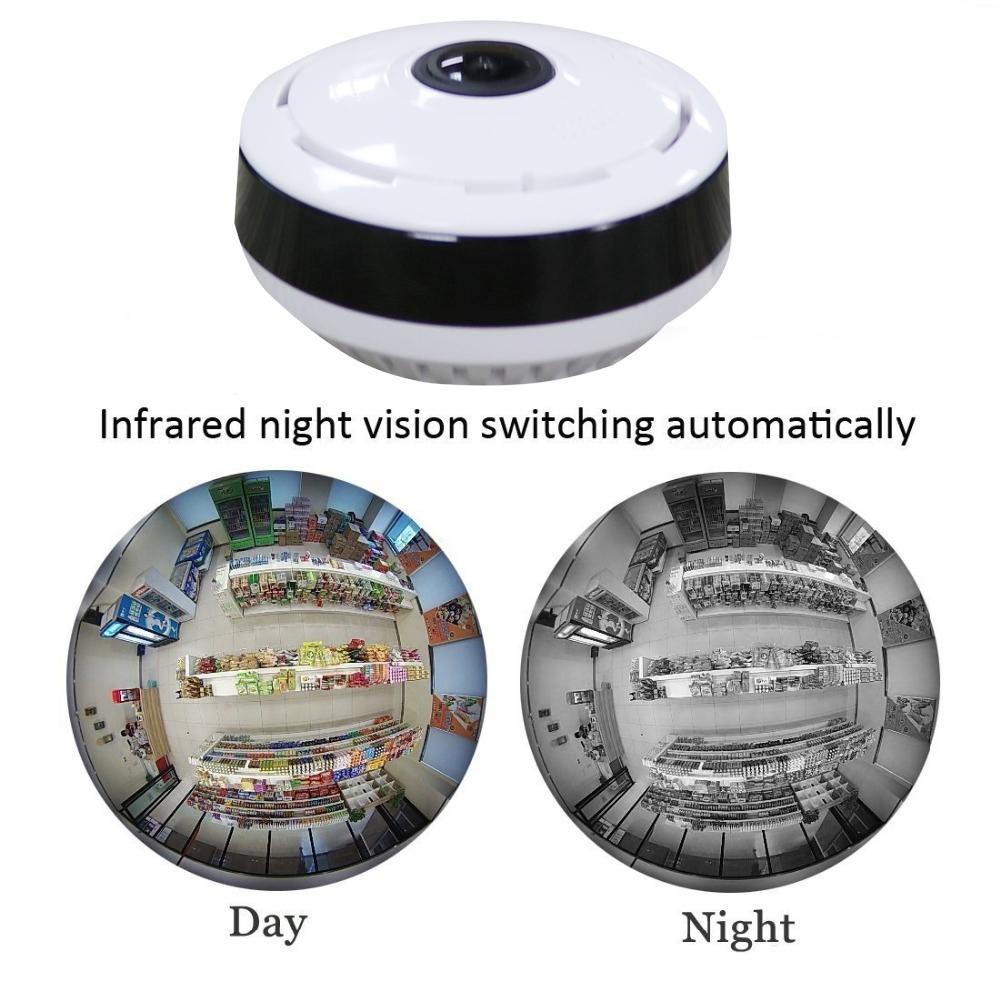 Smart Wireless Wifi Ip Camera With Fisheye Wide Angle Lens - 1.0Mp Tf Card Support Up To 128Gb-1915197225974239238