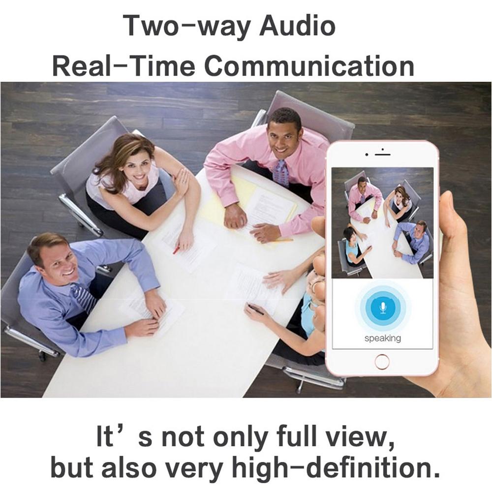 Smart Wireless Wifi Ip Camera With Fisheye Wide Angle Lens - 1.0Mp Tf Card Support Up To 128Gb-1915197225974239239