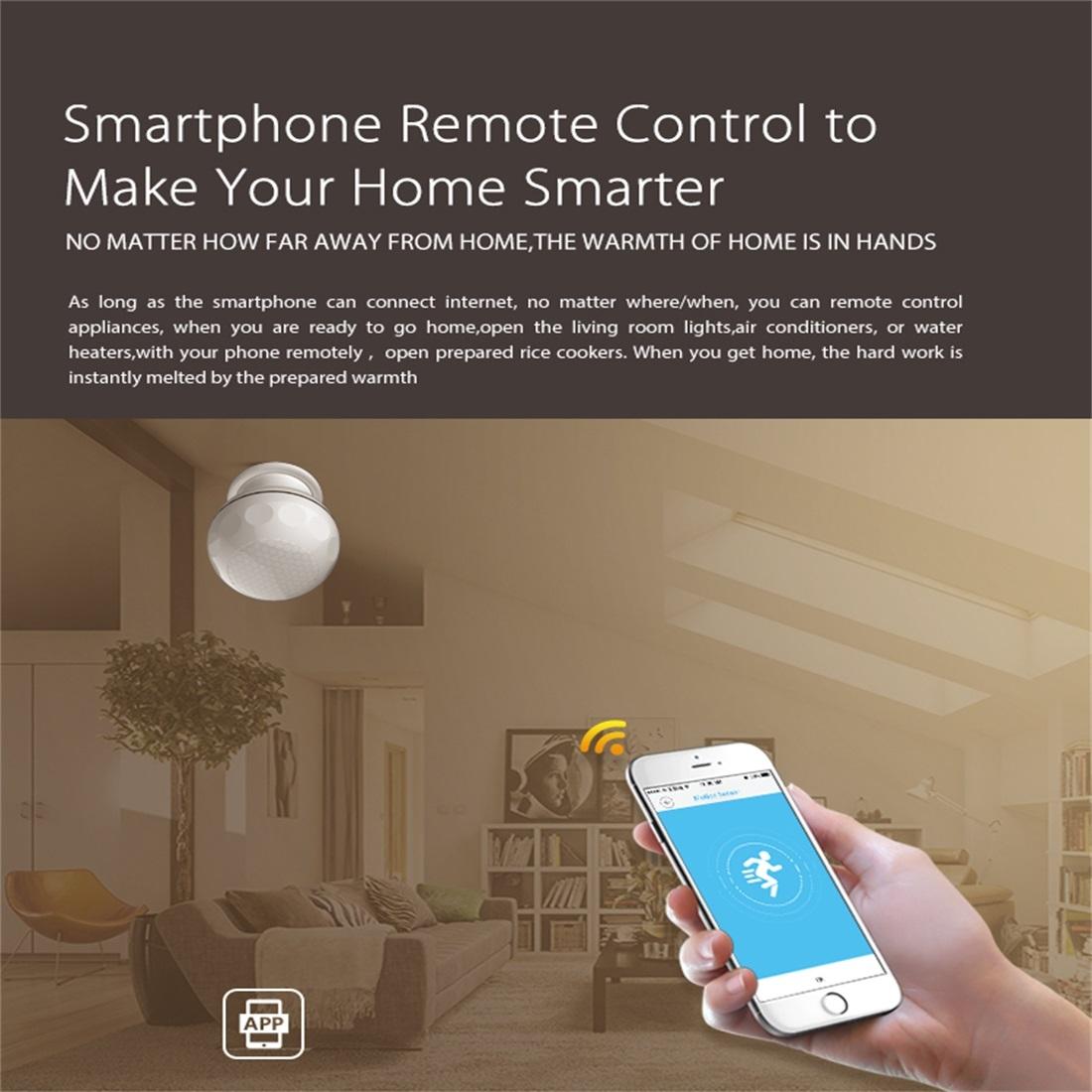 Wireless Wifi Motion Sensor With Magnet Bracket & Red Led For Android / Ios-1915197771137290245