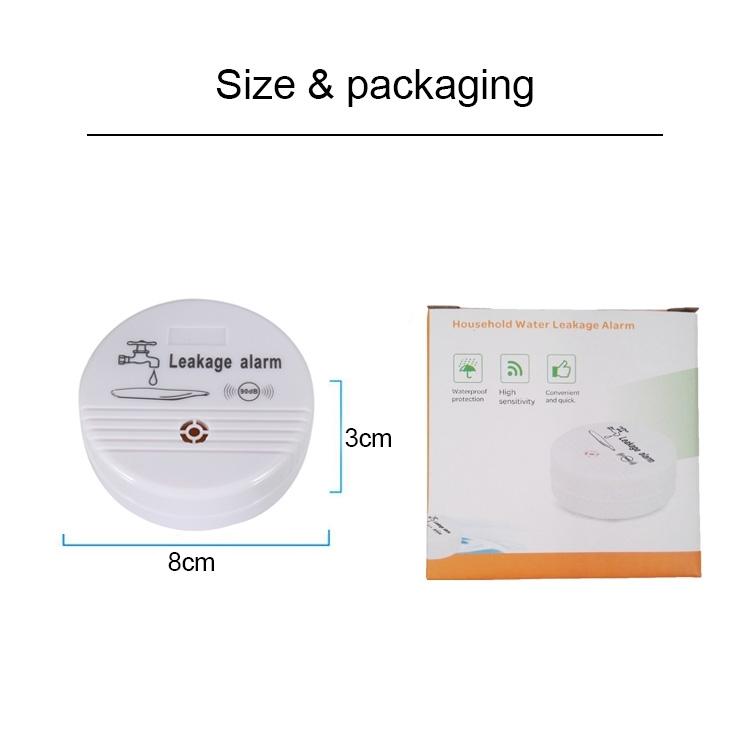 Home Water Leak Detector Alarm - 360 Degree Sensor 85Db Volume-1915198428451835908