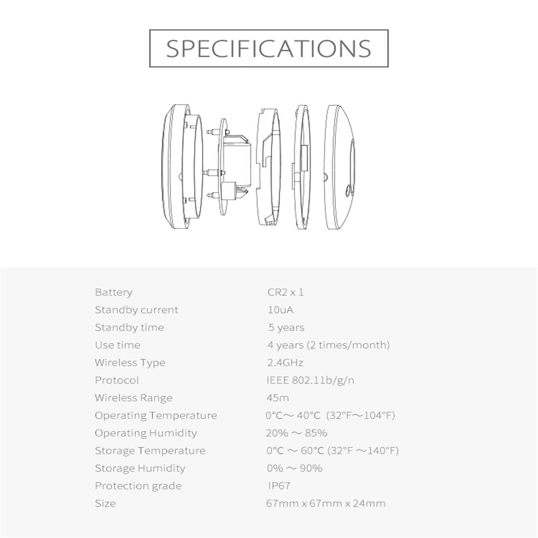 Smart Wifi Water Sensor For Android / Ios - Detects Floods-1915197763071643656