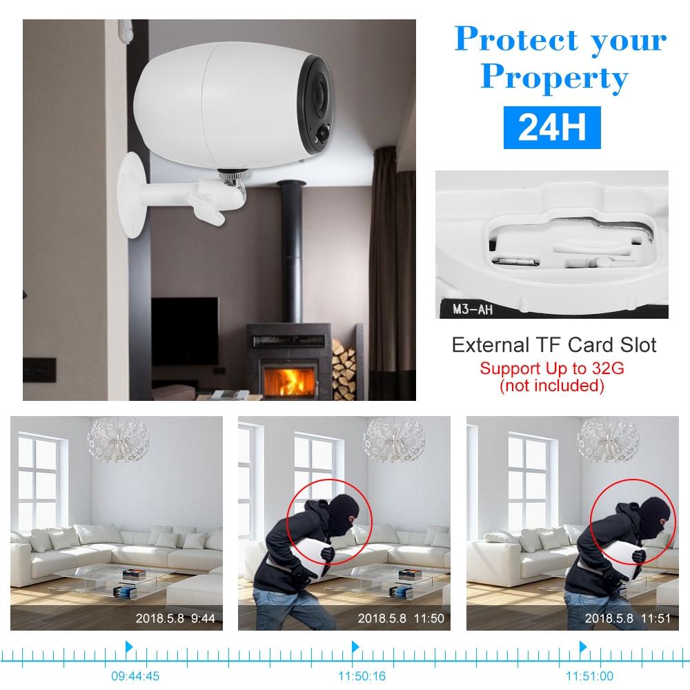 720P Wireless Wifi Camera With Two-Way Audio Night Vision Pir Detection And Ip54 Waterproofing-1915196629170917379