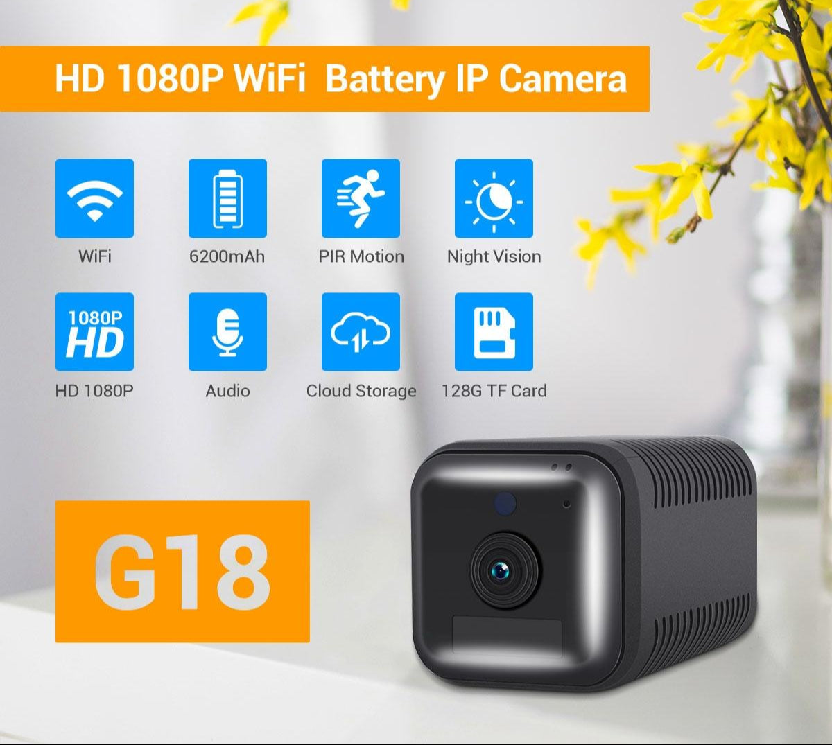 1080P Full Hd Wifi Camera With Night Vision And Two-Way Audio-1915196509641641993