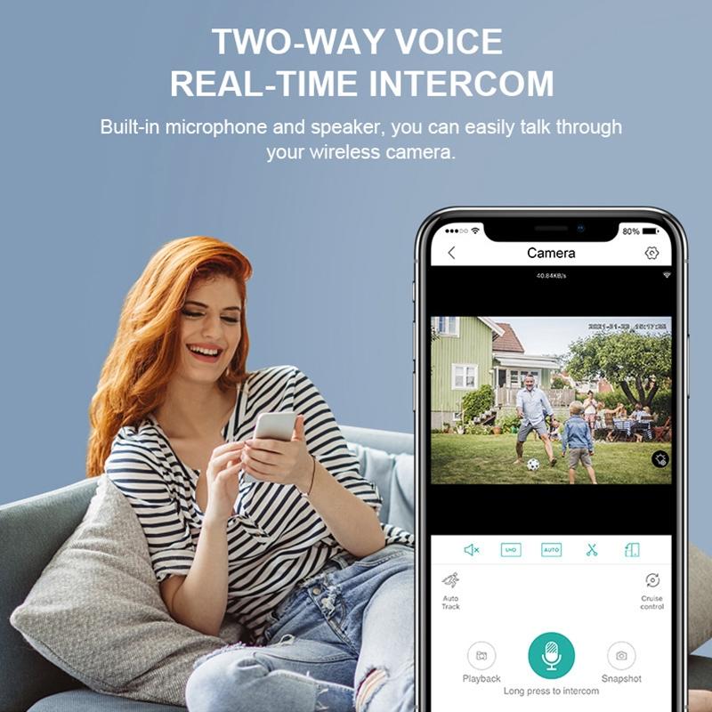 2.4G Wireless Ip Camera With 3.0Mp Motion Detection Two-Way Audio Night Vision And Tf Card Support - Ip65 Waterproof-1915196614797037574