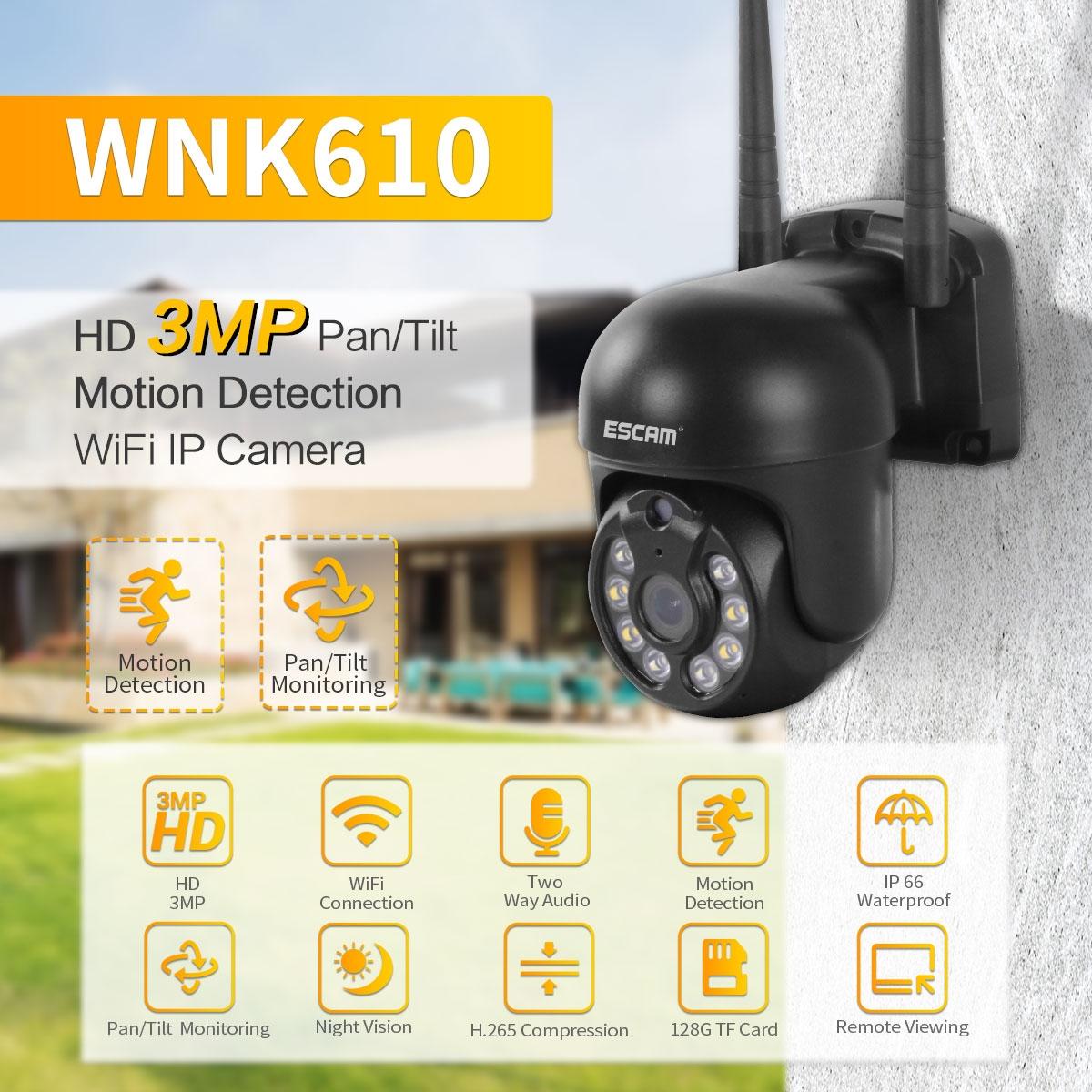 Wireless Dome Ip Camera With 3.0Mp Motion Detection Two-Way Audio Night Vision & Tf Card Support-1915196616831275013