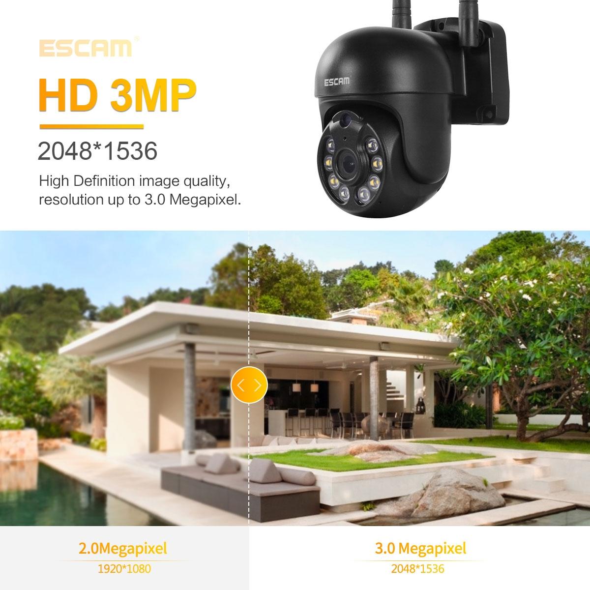 Wireless Dome Ip Camera With 3.0Mp Motion Detection Two-Way Audio Night Vision & Tf Card Support-1915196616831275015