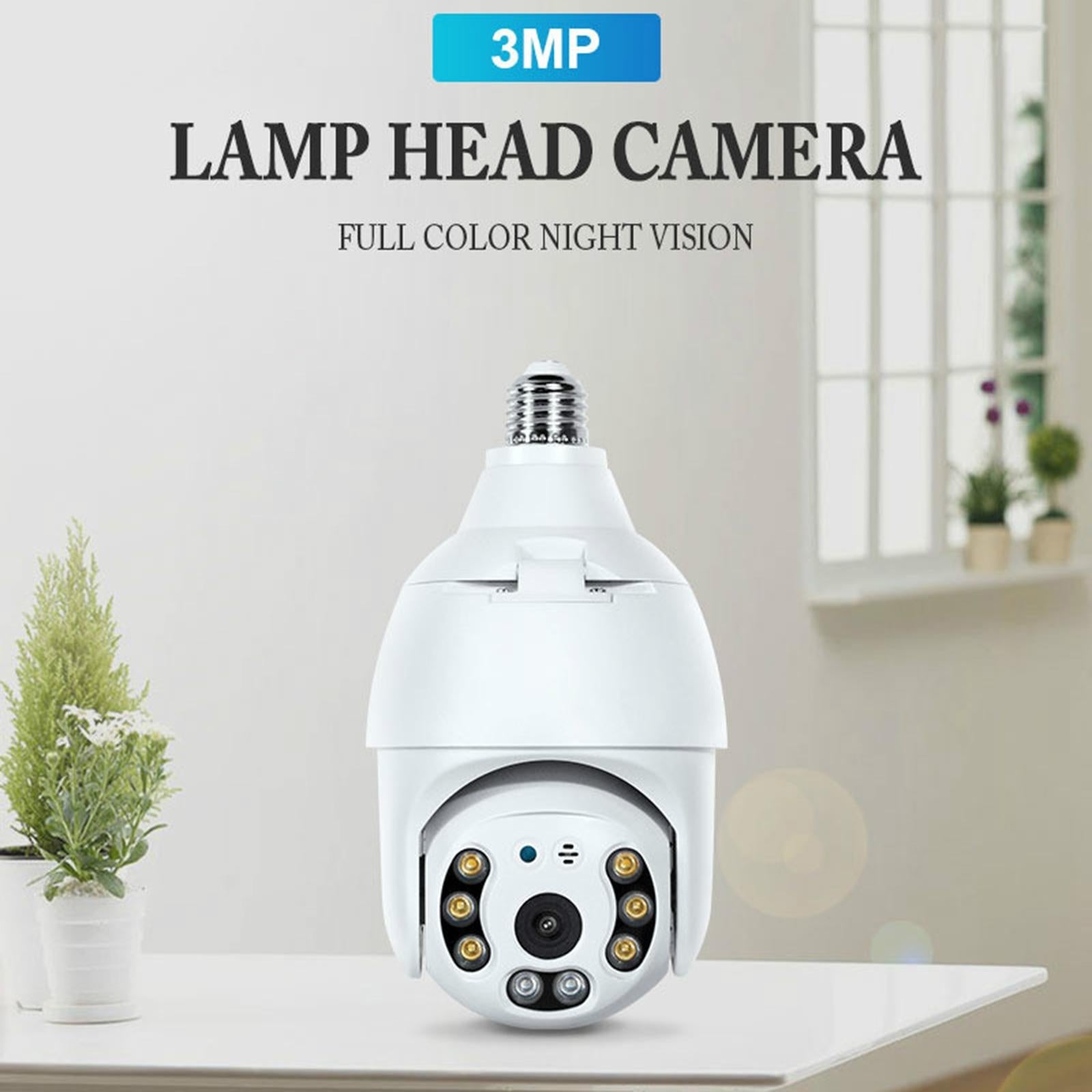 Smart Wifi Outdoor Light Bulb Camera - 1080P Hd 3.0Mp Night Vision Motion Detection Tf Card Support-1915197464860823556