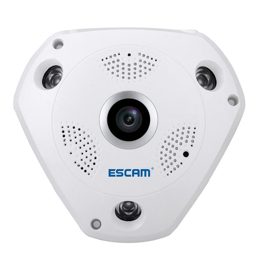 360 Degree Fisheye Lens Wifi Ip Camera With Motion Detection & Night Vision - Shark 960P-1915197205610893314