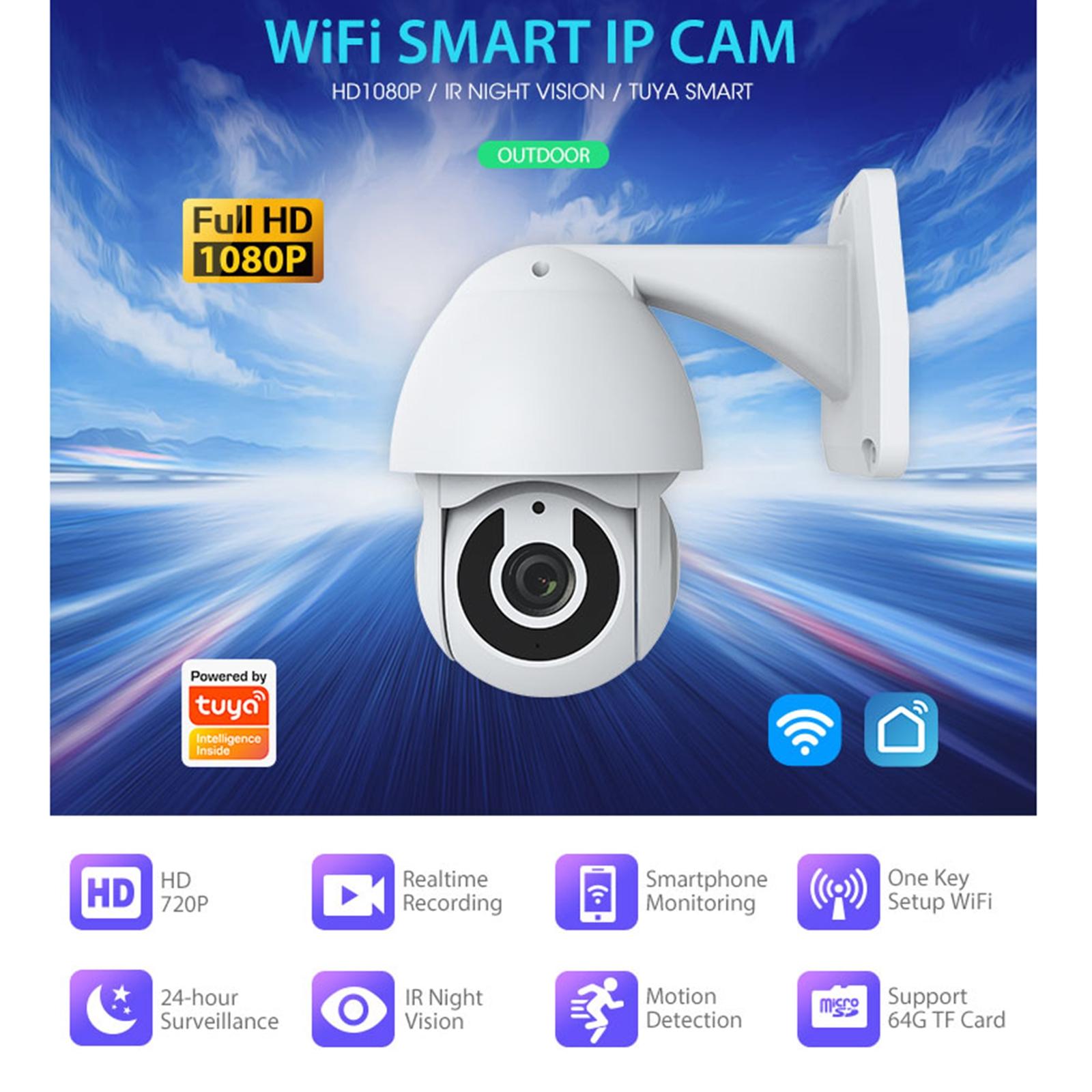 Outdoor Wifi Smart Pt Ip Camera - White-1915196630907359233