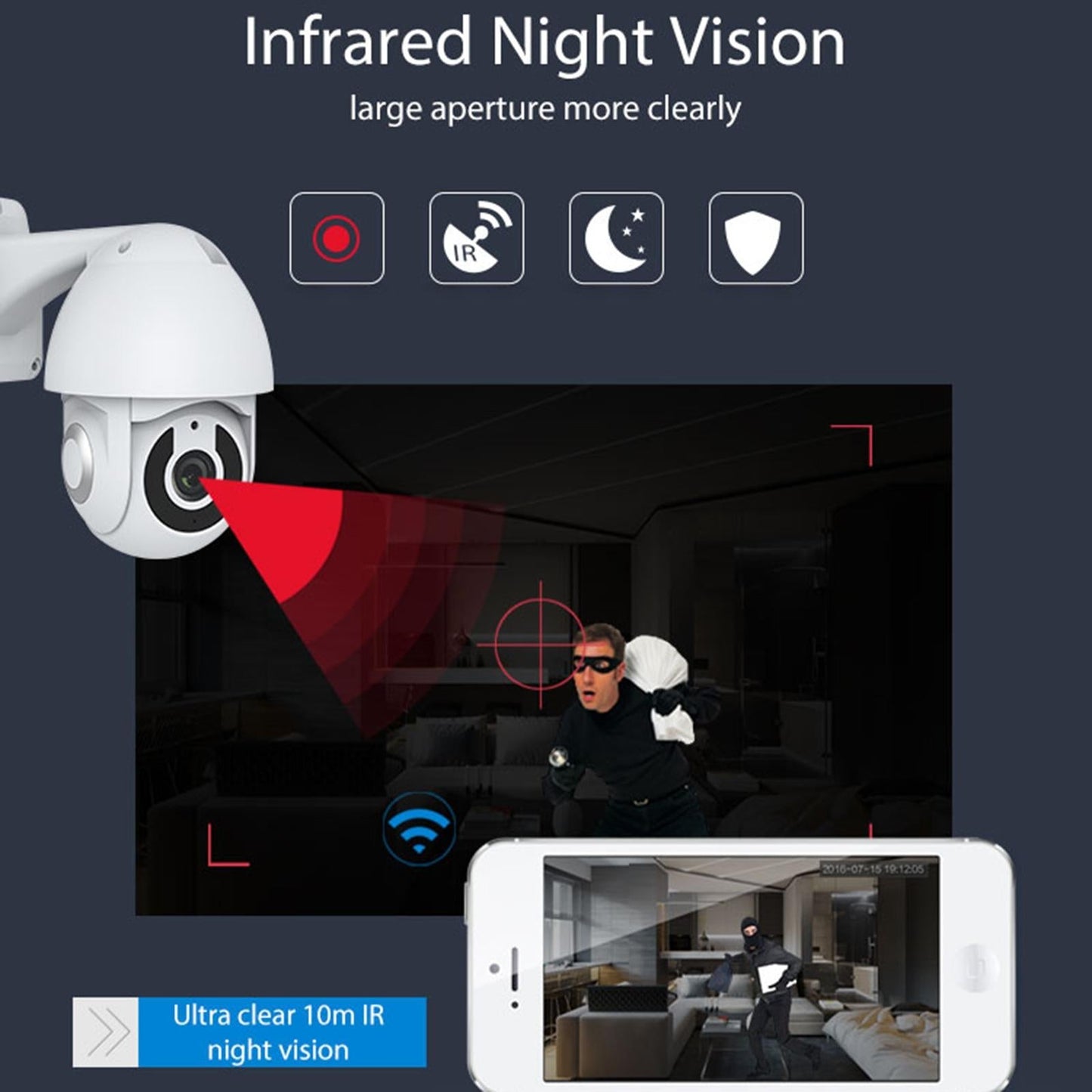 Outdoor Wifi Smart Pt Ip Camera - White-1915196630907359238