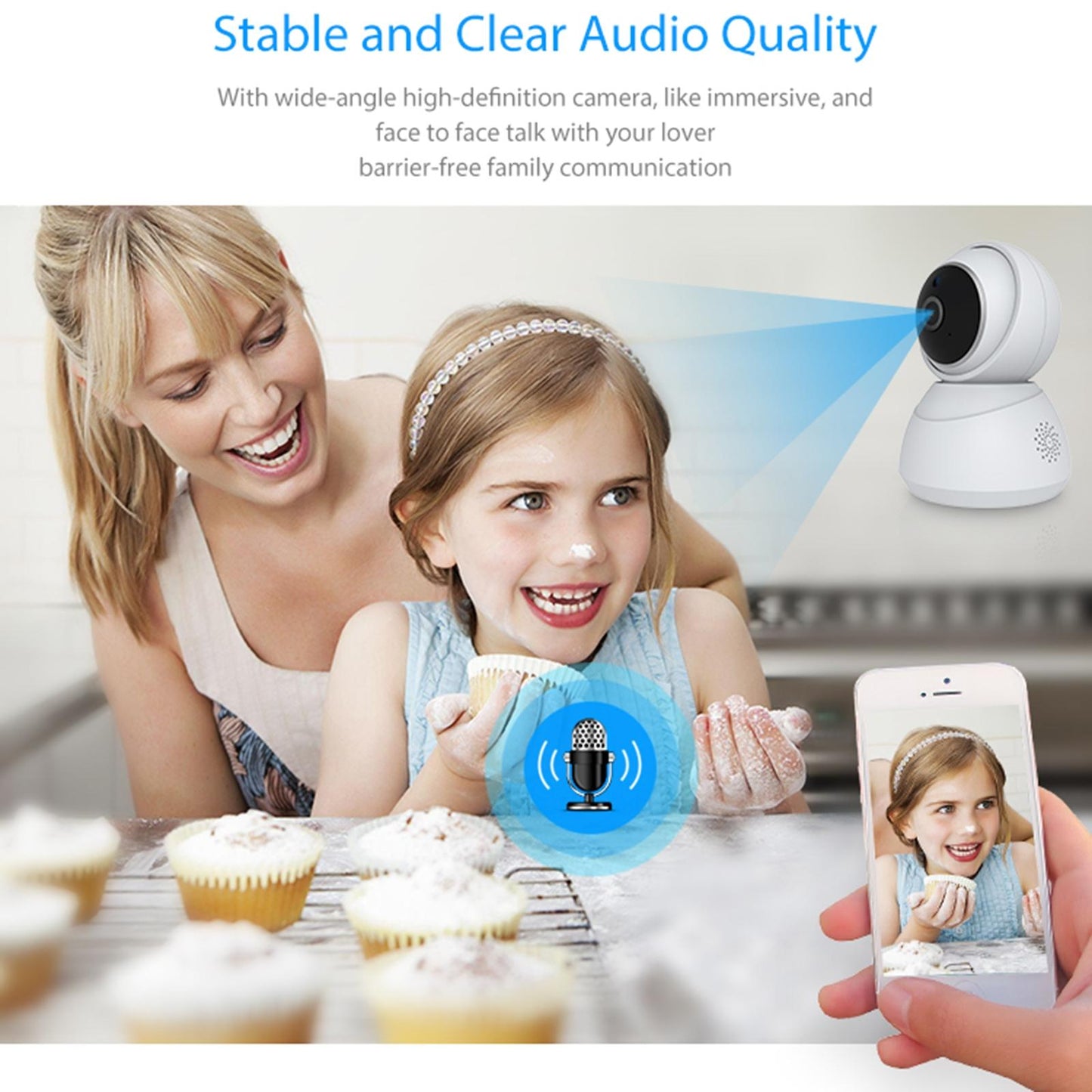Smart Indoor Wifi Pt Ip Camera - White-1915196632891265028