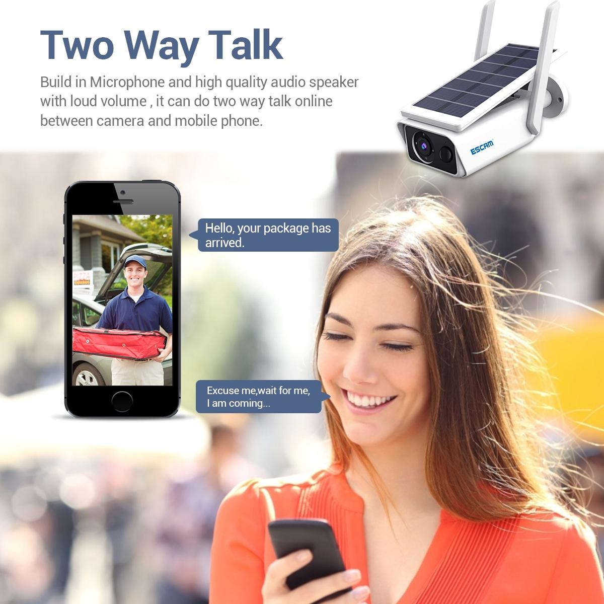 Wireless Solar Ip Camera - 3Mp H.265 No Battery White-1915196627149262852