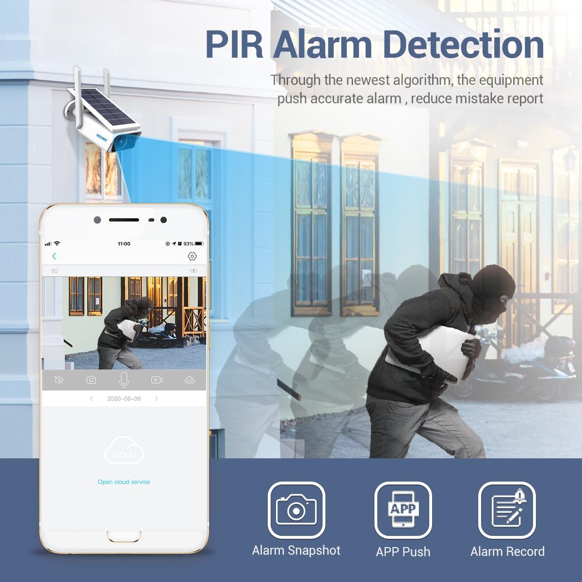 Wireless Solar Ip Camera - 3Mp H.265 No Battery White-1915196627149262853
