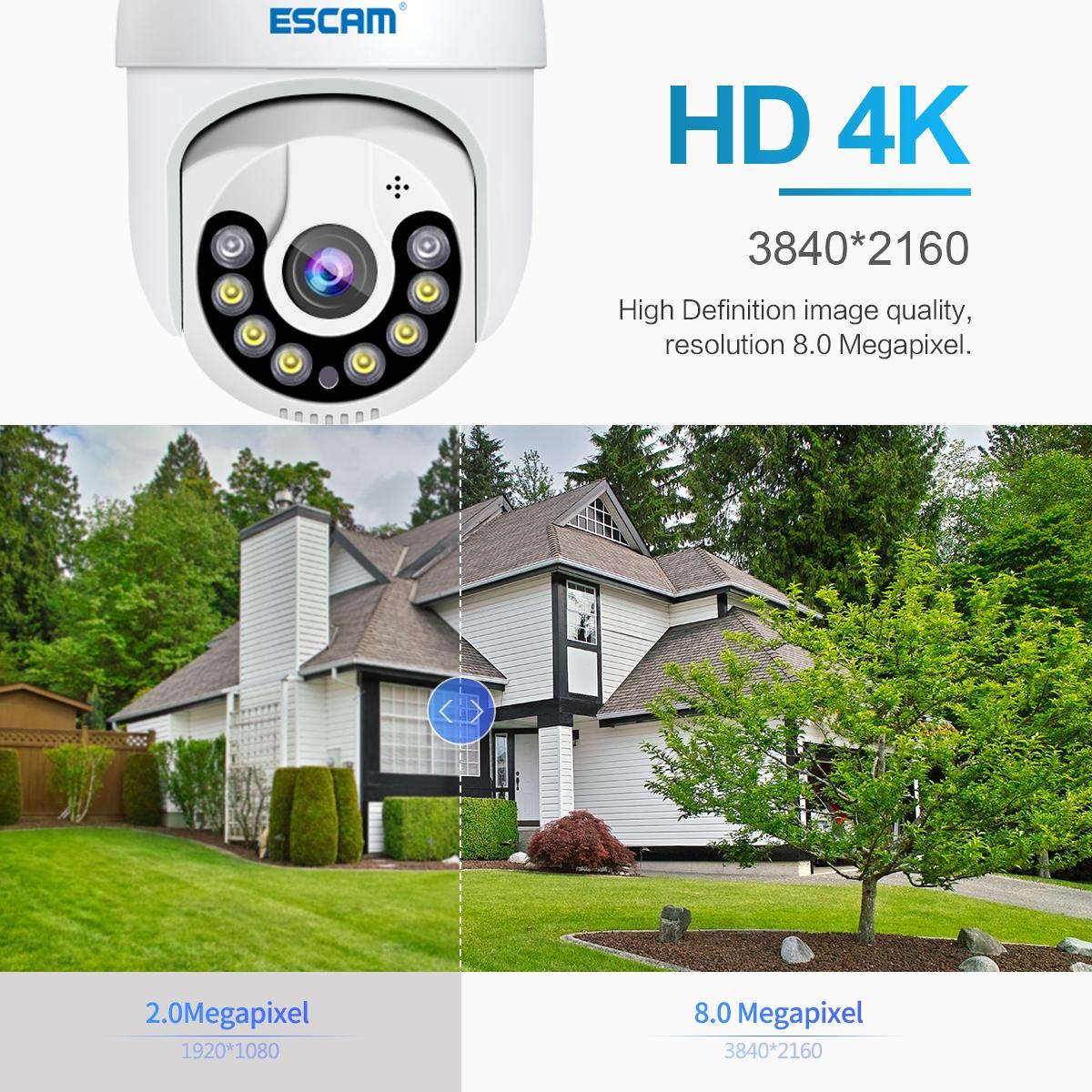 8Mp Ai Humanoid Detection Auto Tracking Waterproof Wifi Ip Camera - White-1915196635391070209