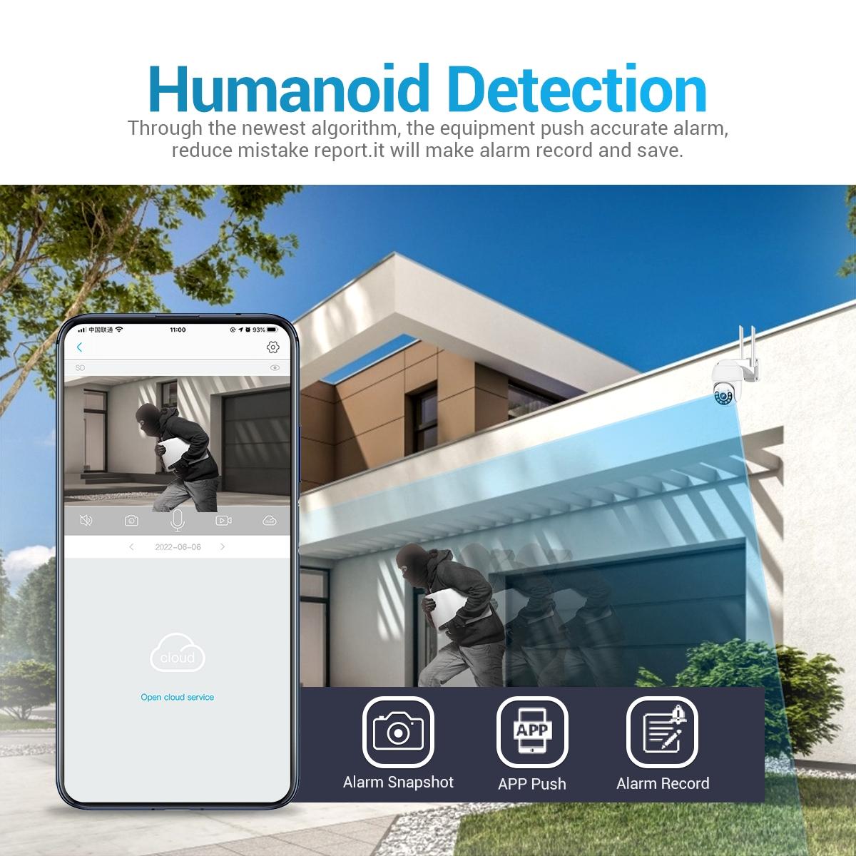 8Mp Ai Humanoid Detection Auto Tracking Waterproof Wifi Ip Camera - White-1915196635391070213