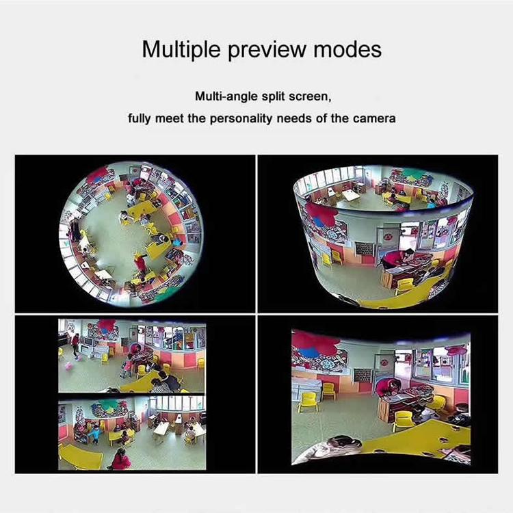 360 Degree Panoramic Hd Wifi Ip Camera With Motion Detection & Night Vision - Tf Card Support 64Gb Max-1915198233827741699