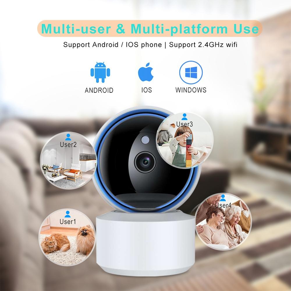 360 Degree Wifi Smart Security Camera With 3.0Mp Resolution Tf Card Support Two-Way Audio Motion Detection And Night Vision-1915196617452032003
