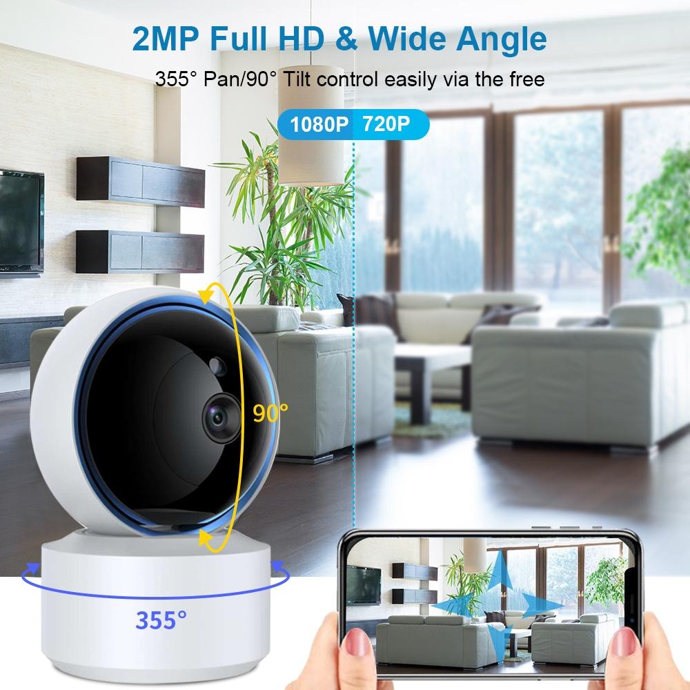 360 Degree Wifi Smart Security Camera With 3.0Mp Resolution Tf Card Support Two-Way Audio Motion Detection And Night Vision-1915196617452032005