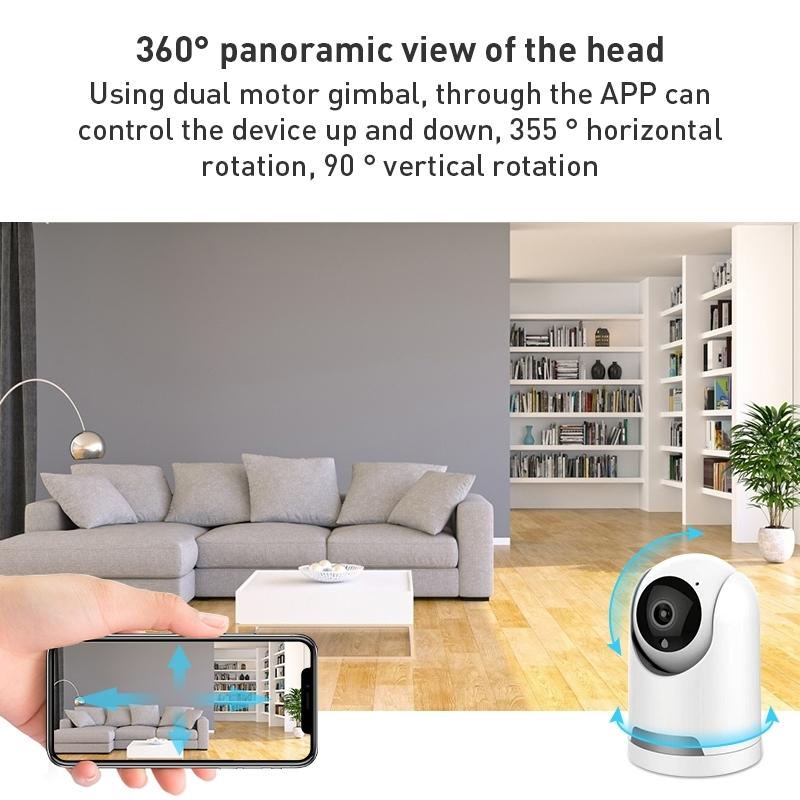 Smart Wifi Pan-Tilt Camera With 1080P Resolution Tf Card Support Two-Way Audio Motion Detection And Night Vision-1915196618689351681