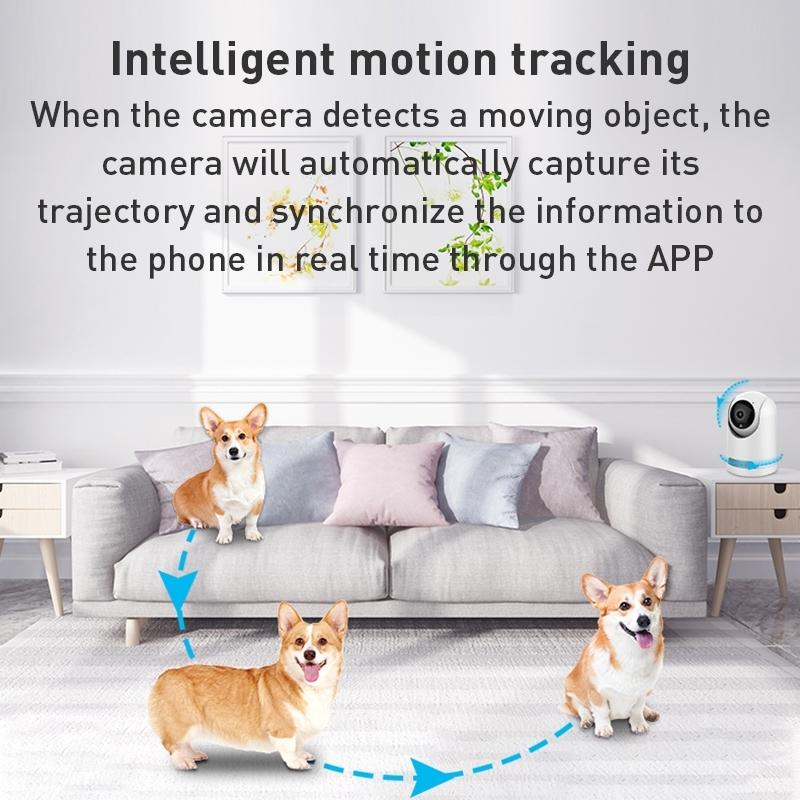 Smart Wifi Pan-Tilt Camera With 1080P Resolution Tf Card Support Two-Way Audio Motion Detection And Night Vision-1915196618689351684