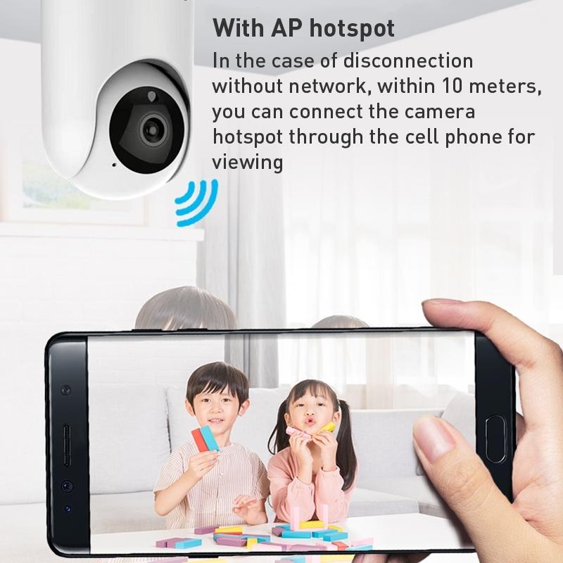Smart Wifi Pan-Tilt Camera With 1080P Resolution Tf Card Support Two-Way Audio Motion Detection And Night Vision-1915196618689351685