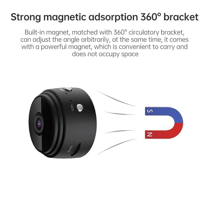 Wireless Network Camera With Wide-Angle Recording - 1080P Black-1915196485071409155
