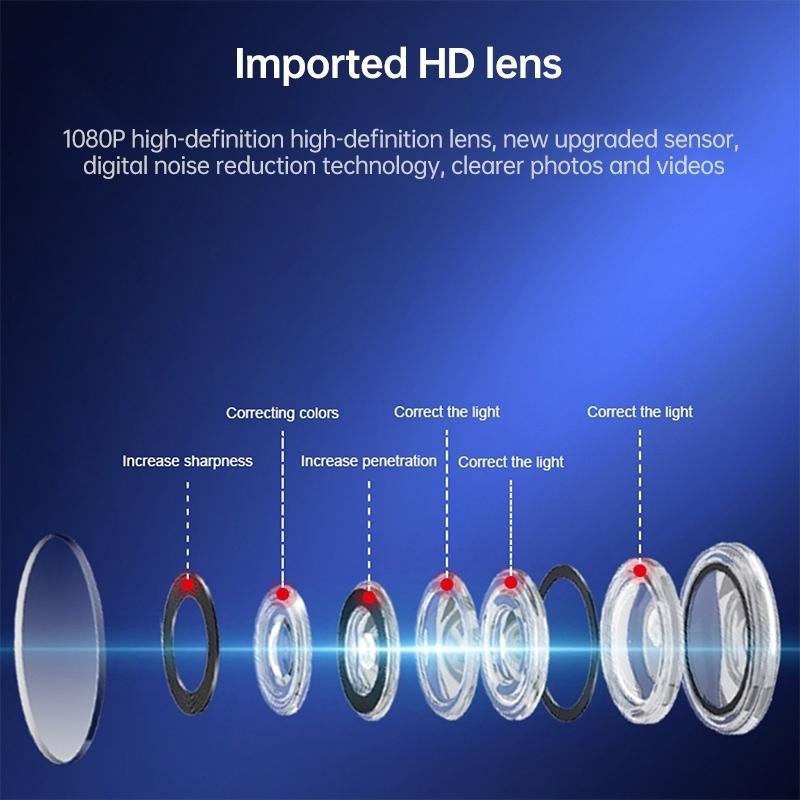 Wireless Network Camera With Wide-Angle Recording - 1080P Black-1915196485071409159