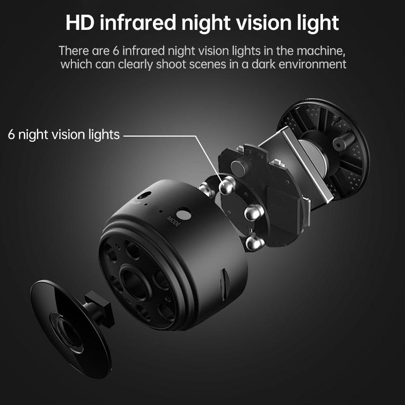 Wireless Network Camera With Wide-Angle Recording - 1080P Black-1915196485071409161