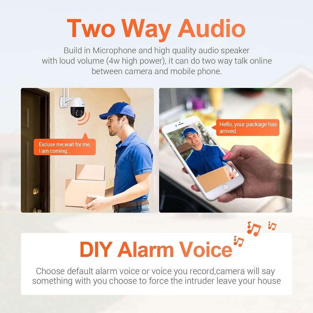 1080P Wifi Ip Camera With Pan / Tilt Humanoid Detection Night Vision Waterproof Tf Card Two-Way Audio-1915196617762410499