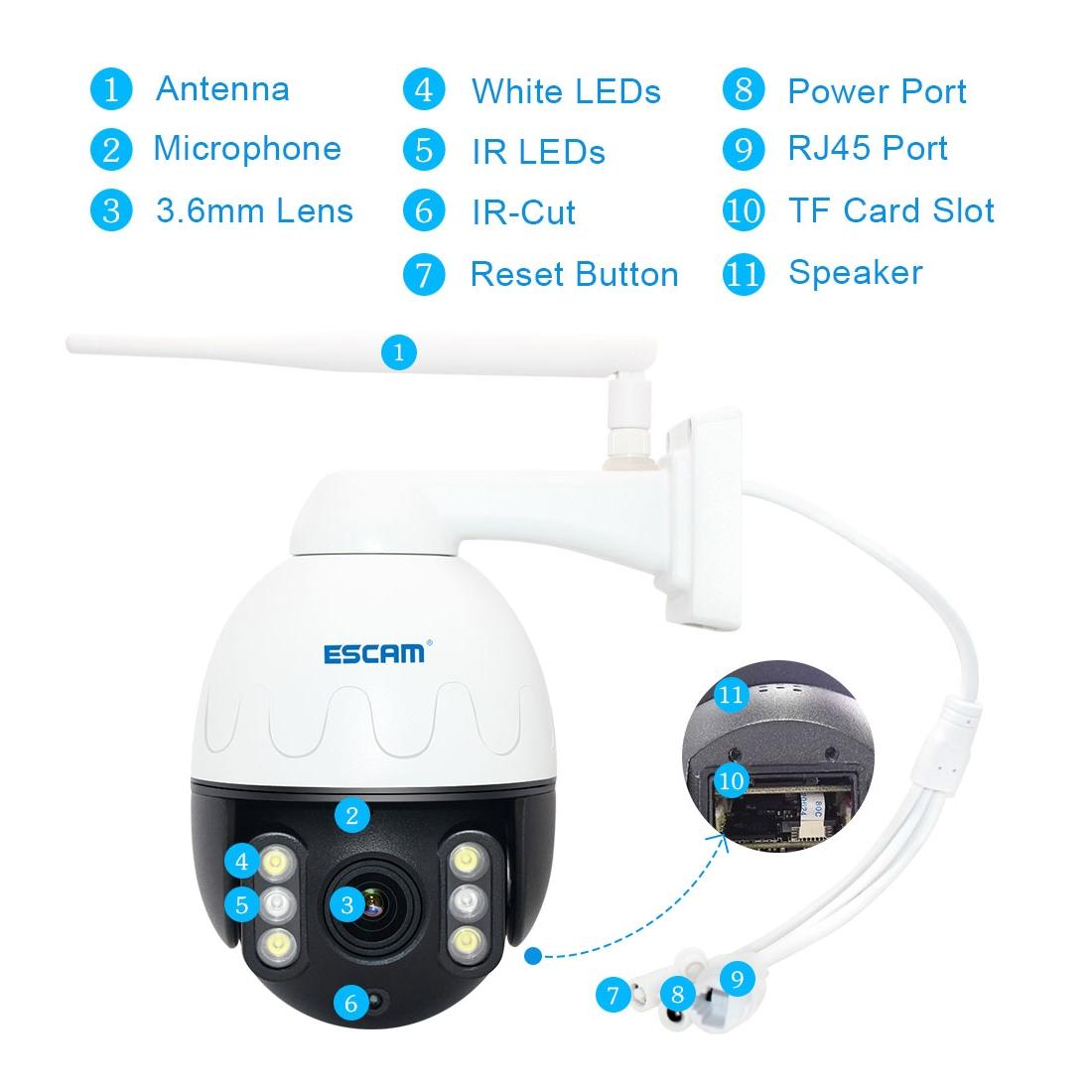 5Mp Wifi Waterproof Ip Camera With Pan / Tilt / 4X Zoom Two-Way Talk & Night Vision-1915196642663993352